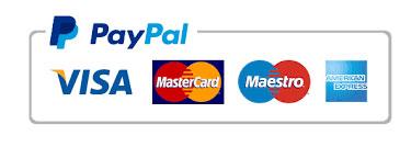 Available payment methods including Visa, MasterCard, American Express, Discover, and PayPal
