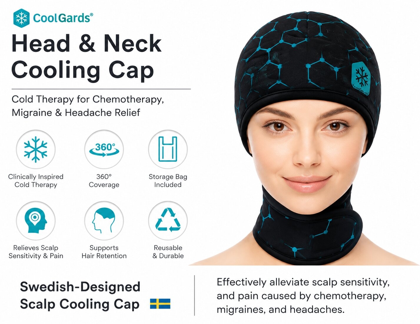 Thumbnail 5 for Cooling Gel Cap for Chemo, Migraine, Headache, Concussion, Sinus & Neck Relief