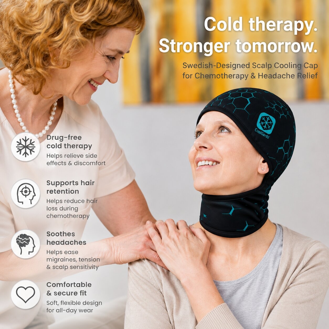 Thumbnail 4 for Cooling Gel Cap for Chemo, Migraine, Headache, Concussion, Sinus & Neck Relief